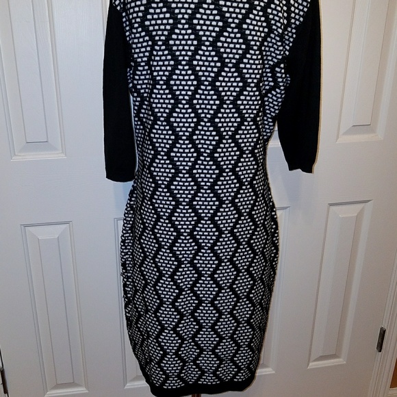 Brittany Allison XL, blk/whi light knit dress - Picture 5 of 5